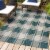 Sabine Traditional Farmhouse Bold Gingham Indoor/Outdoor Area Rug Perspective: top