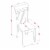 East West Furniture Capri 11  Wood Dining Chairs in Mahogany (Set of 2) Perspective: top