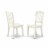 PLAV5-BCH-W 5 PC Dining room set-Dining Table with 4 Dining Chairs Perspective: top