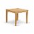 East West Furniture Oxford 3-piece Wood Kitchen Table and Dining Chairs in Oak Perspective: top