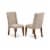 East West Furniture Nicoli 6-piece Wood Dining Set with Slatted Chairs in Cherry Perspective: top