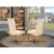 East West Furniture Barry 42  Wood Dining Chairs in Oak/Beige (Set of 2) Perspective: top