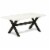 5Pc Set, A Table And 4 Parson Chair With Black Leg And Pu Leather Color Eggnog Perspective: top