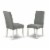 7Pc 60 Inch Table & Six Parson Chair With Black Leg & Pu Leather Color Eggnog Perspective: top