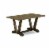 Dining Set 5 Pcs- 4 Chairs And Dining Table - Mahogany. Perspective: top