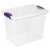 Sterilite 27 Quart Latch Lid Tote, 12 Pack, and 6 Quart Latch Lid Tote, 24 Pack Perspective: top