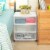 Sterilite At Home 3 Drawer Wide Storage Cart Container with Casters (4 Pack) Perspective: top