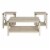 Walker Edison 3-Piece Rustic Wood and Metal Coffee Table Set in White Oak Perspective: top