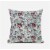 Roses Sprayed Stars Throw Fabric Pillow in Light Blue Pink Green 18x18 Perspective: top
