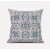 Jahan Paisley Throw Fabric Pillow in Green Gray Indigo 16x16 Perspective: top