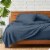 Bare Home Ultra-Soft Double Brushed Sheet Set - Bering Sea, Full Perspective: top