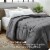 Bare Home Reversible Down Alternative Comforter - Grey/Forged Iron Grey, Full Perspective: top