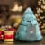 House of Velas Christmas Ceramic Tree Candle Snow Pine Perspective: top