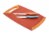 Core Home Cutting Board and Knife Set - Orange/Blue Perspective: top