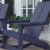 Poly Resin Wood Rocking Adirondack Chair In Navy Perspective: top