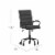 Camilia Mid-Back Black LeatherSoft Executive Swivel Office Chair with Chrome Frame, Arms, Perspective: top
