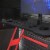 Fisher Black Mega Size Extended Gaming Mouse Pad with Anti-Slip Rubber Base and Micro Weav Perspective: top