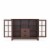 ACME Dubbs Storage Wood Console Table with 2 Doors in Walnut Perspective: top