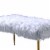 Bagley II - Bench White Faux Fur & Gold Perspective: top