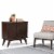 Simpli Home Draper Mid-Century Hardwood Storage Cabinet - Auburn Brown Perspective: top