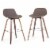 Randolph Modern wood Counter Height Stool (Set of 2) in Stone Gray Faux Leather Perspective: top