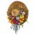 Nearly Natural 4587 Mixed Flower Hat Wreath Perspective: top