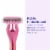 Skintimate Four-Blade Raspberry Rain Disposable Razors Perspective: top