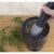 HealthSmart 4 Inch Wide 3.5 Inch Deep Black Marble Mortar and Pestle Perspective: top