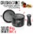 Health Smart Mortar and Pestle Set - Dual Sided/Flip Solid Granite Bowl for Grinding Seeds Perspective: top