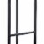 Iron Base Counter Height Stool with Wooden Saddle Seat, Brown and Black- Saltoro Sherpi Perspective: top