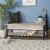 48 Open-Top Storage Bench with Shoe Shelf - White Oak Perspective: top
