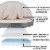 FurHaven Faux Sheepskin Snuggery Gel Top Foam Pet Bed | 44 , Gray Perspective: top