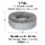 Plush & Diamond Print Calming Donut Dog Bed - Small, Gray Perspective: top