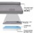 FurHaven Paw-Quilted Cool Gel Top Deluxe L-Chaise Dog Bed, Jumbo, Titanium Perspective: top