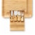 Bamboo Cheese Board & Knife Gift Set, Charcuterie Serving Tray Perspective: top