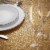 72 x 72 Gold Sequin Tablecloth Overlay, Sparkly Square Table Cloth Perspective: top