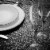 72 x 72 Black Sequin Tablecloth Overlay, Sparkly Square Table Cloth Perspective: top