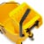 Dryser Commercial Mop Bucket with Side Press Wringer - 33 Quart, Yellow Perspective: top