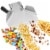 Commercial French Fry Scoop, Right - Stainless Steel Bagger & Scooper Perspective: top