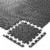 36 Gym Exercise Flooring Mats - 12 Foam Workout Floor Tiles - Black Perspective: top
