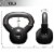 Philosophy Gym Vinyl Coated Cast Iron Kettlebell Weight 10 lbs - Black Perspective: top