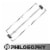 Rubber Fixed Barbell, 20 LB Pre-Loaded Weight Straight Bar Perspective: top