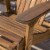Noble House Hayle Reclining Wood Adirondack Chair w/Footrest (Set of 2) Natural Perspective: top