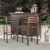 Noble House Milos Acacia Wood Bar Set in Dark Brown Perspective: top