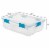 Sterilite 37 Quart Clear Plastic Home Storage Tote Bin with Secure Lids, 8 Pack Perspective: top