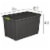 Sterilite 35 Gallon Storage Tote Box with Latching Container Lid, Gray (8 Pack) Perspective: top