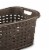 Sterilite Plastic Weave Laundry Organizer Storage Basket Tote, Espresso (6 Pack) Perspective: top