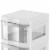 Life Story Classic 3 Shelf Storage Organizer Plastic Drawers, White (4 Pack) Perspective: top