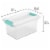 Sterilite Plastic Medium Clip Storage Box Container with Latching Lid, 12 Pack Perspective: top