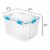 Sterilite 80-Qt Clear Plastic Stackable Storage Bin w/ Gasket Latch Lid, 8 Pack Perspective: top